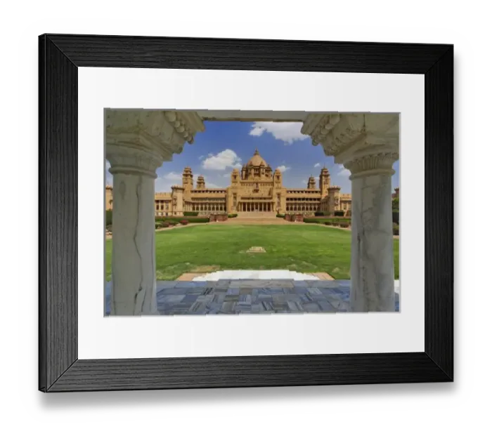 Framed Print : Rear view of Umaid Bhawan Palace hotel, Jodjpur, India
