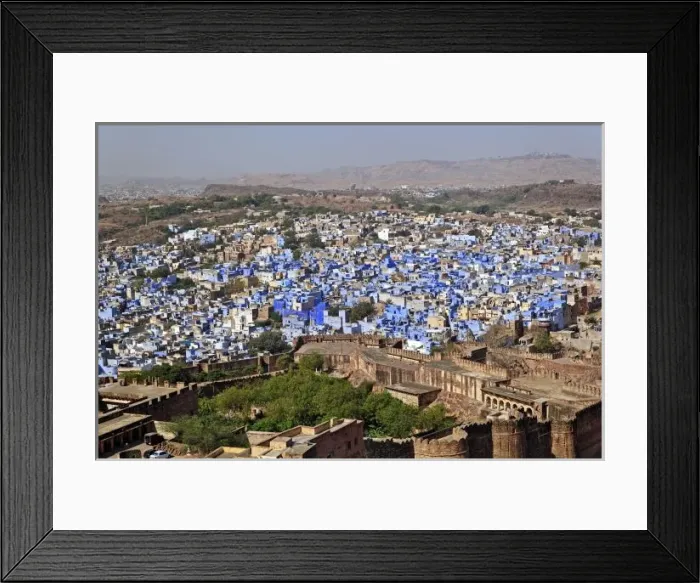 Framed Print : Blue City viewed from Mehrangarh Fort  /  Jodhpur, India