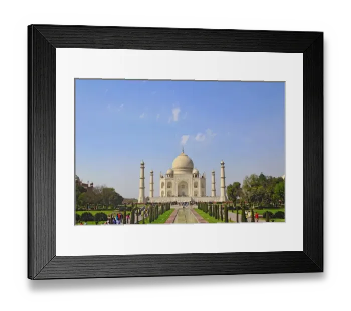 Framed Print : Taj Mahal, a mausoleum located in Agra, India, built by Mughal Emperor Shah Jahan