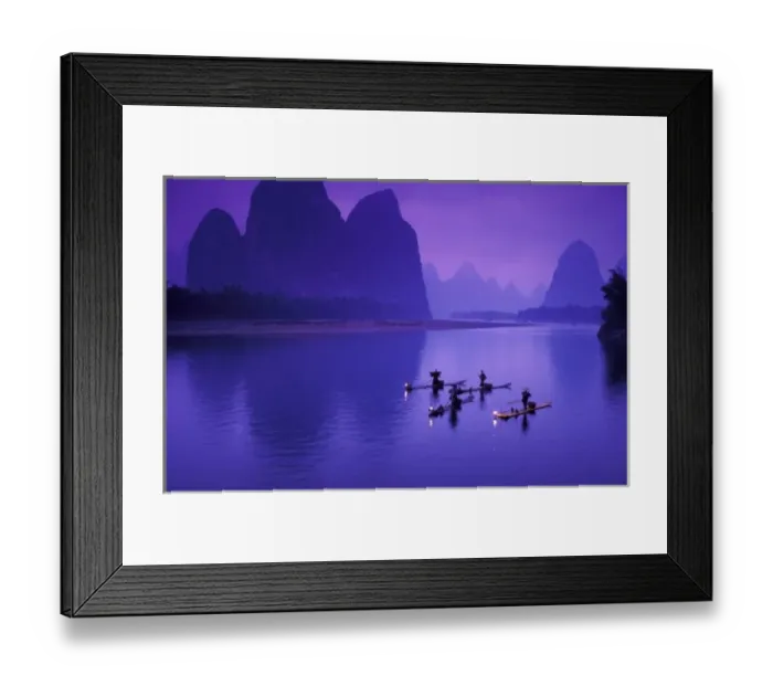 Framed Print : China, Li River. Cormorant fishermen Framed Print : China, Li River. Cormorant fishermen