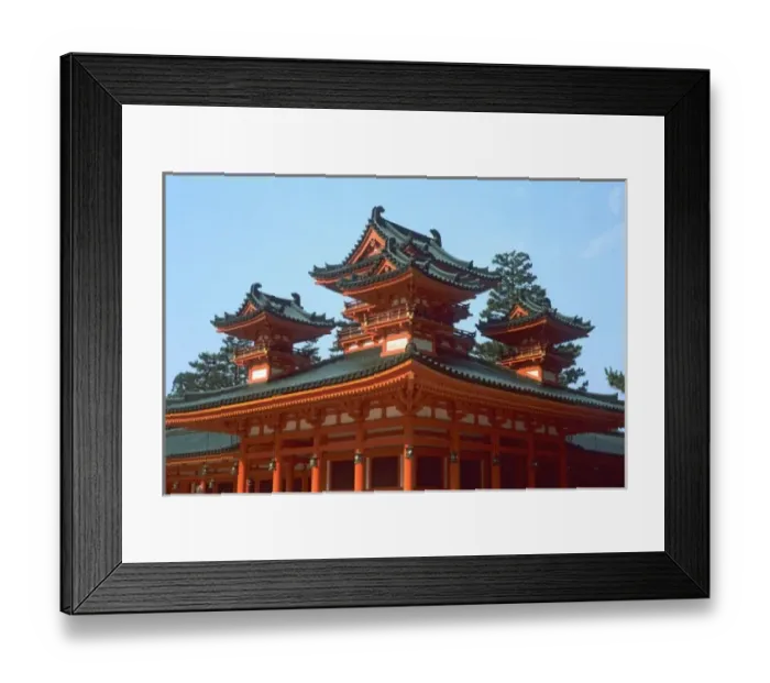Framed Print : Japan, Kyoto, Colorful Heian Jingu Temple, Shinto, built in 1895 Framed Print : Japan, Kyoto, Colorful Heian Jingu Temple, Shinto, built in 1895