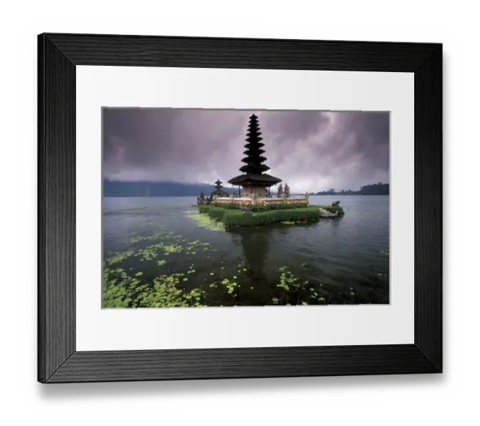 Framed Print : Indonesia, Bali, Ulun Danu Temple Framed Print : Indonesia, Bali, Ulun Danu Temple