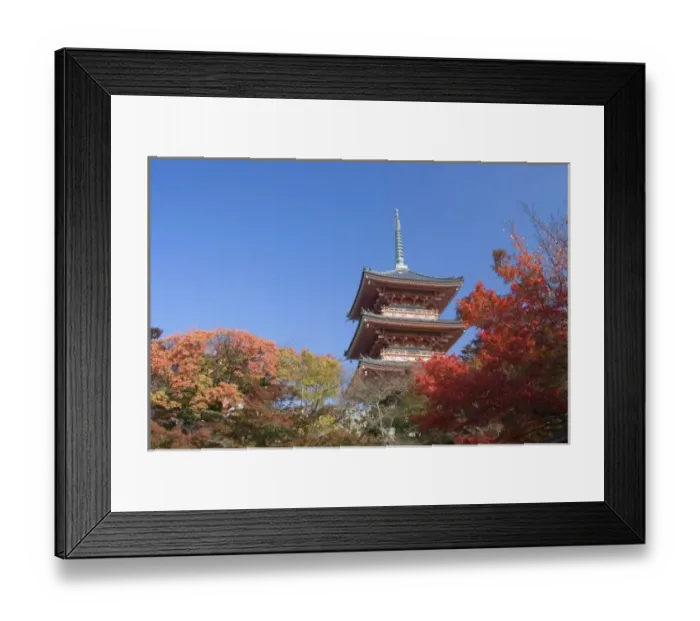 Framed Print : Japan, Kyoto, Pagoda in Autumn colour Framed Print : Japan, Kyoto, Pagoda in Autumn colour