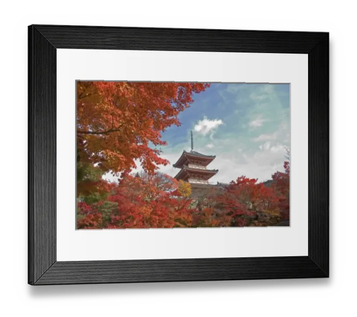 Framed Print : Japan, Kyoto, Pagoda in Autumn colour Framed Print : Japan, Kyoto, Pagoda in Autumn colour