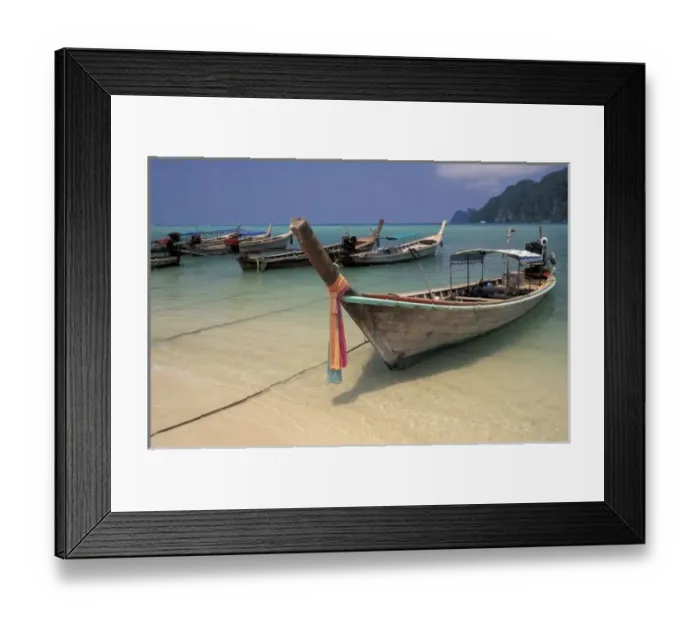 Framed Print : Thailand, Andaman Sea, Ko Phi Phi Island, Fishing boats Framed Print : Thailand, Andaman Sea, Ko Phi Phi Island, Fishing boats
