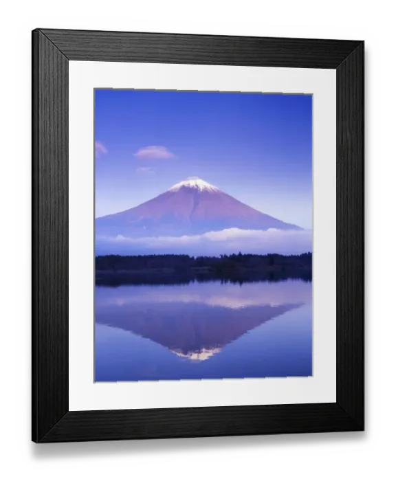 Framed Print : Mt. Fuji with Lenticular Cloud, Motosu Lake, Yamanashi, Japan