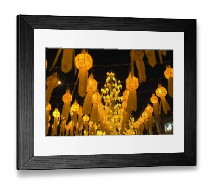 Framed Print : Lanterns for Loi Krathong festival