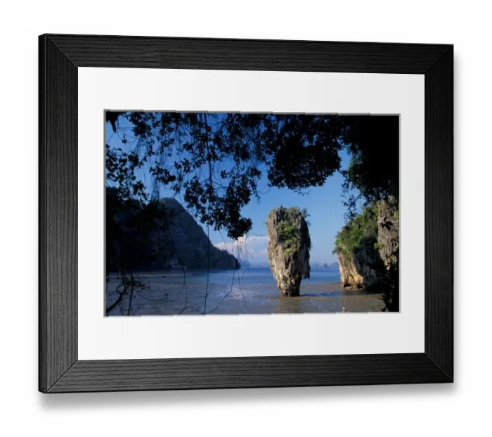 Framed Print : Asia, Thailand, Ao Phangnga NP, coatline, Karst formations Framed Print : Asia, Thailand, Ao Phangnga NP, coatline, Karst formations