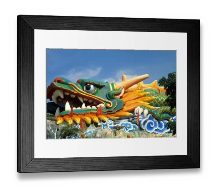 Framed Print : Famous Dragon at Haw Par Villa in Singapore Asia Framed Print : Famous Dragon at Haw Par Villa in Singapore Asia