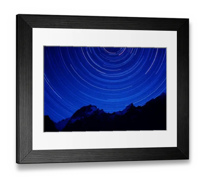 Framed Print : Star swirls over 7000+ meter Masherbrum in Hushe Peaks area of Karakoram Himalaya Framed Print : Star swirls over 7000+ meter Masherbrum in Hushe Peaks area of Karakoram Himalaya
