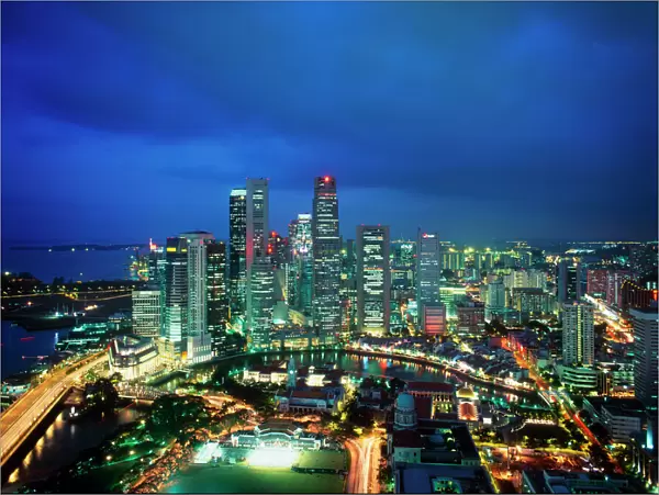 Singapore Skyline at night, Singapore