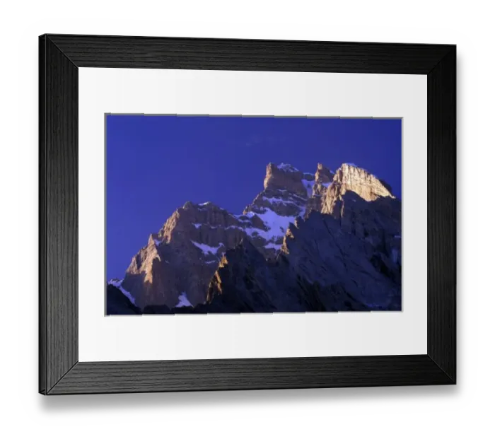 Framed Print : Pakistan, Baltoro Muztagh Range. Sunrise on the mountain range