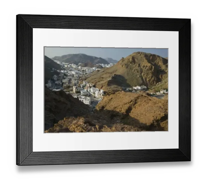 Framed Print : Oman, Muscat, Ruwi / Al Hamriyah. View of Ruwi / Al Hamriya from the Yiti Road / Late Framed Print : Oman, Muscat, Ruwi / Al Hamriyah. View of Ruwi / Al Hamriya from the Yiti Road / Late