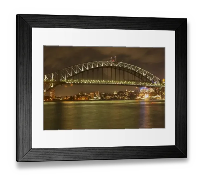 Framed Print : Australia, New South Wales, Sydney, Sydney Harbour Bridge at Night