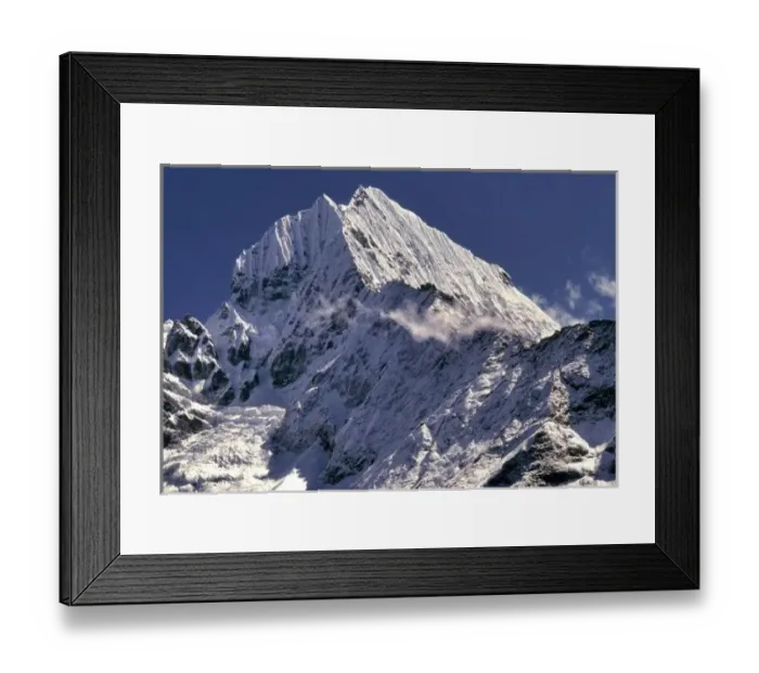 Framed Print : The jagged peaks of Tamserku, at 21, 680 ft. jut into the blue skies of the Khumbu Framed Print : The jagged peaks of Tamserku, at 21, 680 ft. jut into the blue skies of the Khumbu