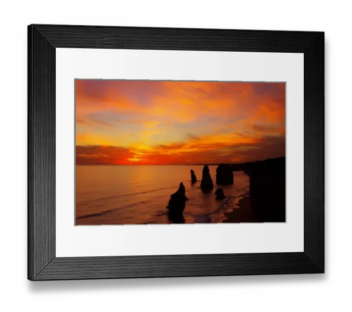 Framed Print : Sunset, Twelve Apostles, Port Campbell National Park, Great Ocean Road, Victoria Framed Print : Sunset, Twelve Apostles, Port Campbell National Park, Great Ocean Road, Victoria