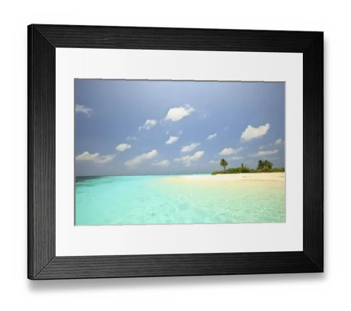 Framed Print : Mathidhoo Island, uninhabited, North Huvadhoo Atoll, Southern Maldives, Indian Ocean