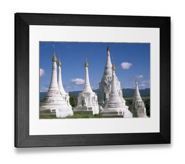 Framed Print : Asia, Myanmar, Inle Lake. Pagodas Framed Print : Asia, Myanmar, Inle Lake. Pagodas