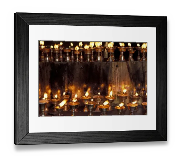 Framed Print : Asia, China, Tibet, Lhasa. Prayer flames, Jokhong Temple Framed Print : Asia, China, Tibet, Lhasa. Prayer flames, Jokhong Temple