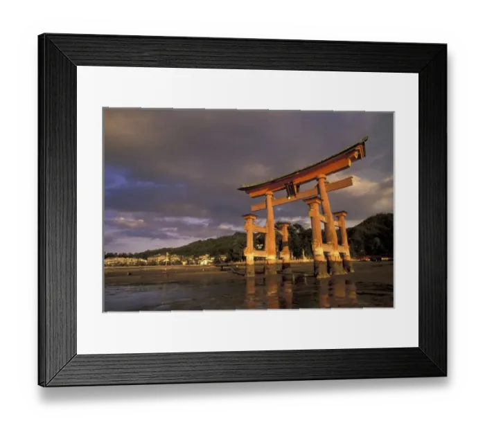 Framed Print : Asia, Japan, western Honshu, Miya, Jima Island, Floating Torii; Itsukushima Shrine Framed Print : Asia, Japan, western Honshu, Miya, Jima Island, Floating Torii; Itsukushima Shrine