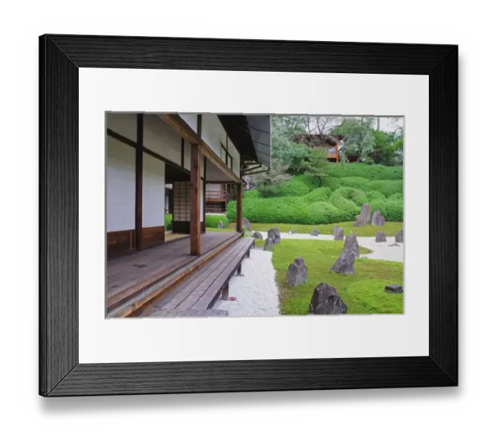 Framed Print : Japan, Kyoto. Stone garden in silence Framed Print : Japan, Kyoto. Stone garden in silence
