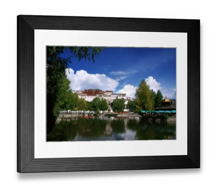 Framed Print : Potala Palace in Lhasa, Tibet with reflection of lake Framed Print : Potala Palace in Lhasa, Tibet with reflection of lake