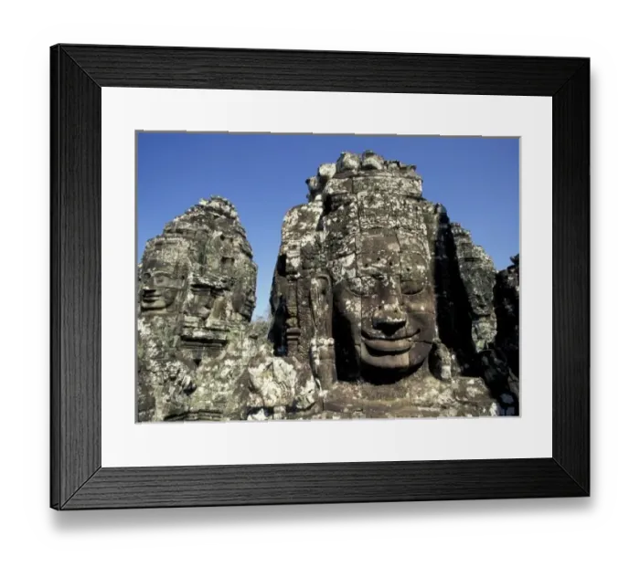 Framed Print : Asia, Cambodia, Siem Reap, Angkor Thom (b. Late 12th century). Enigmatic and huge