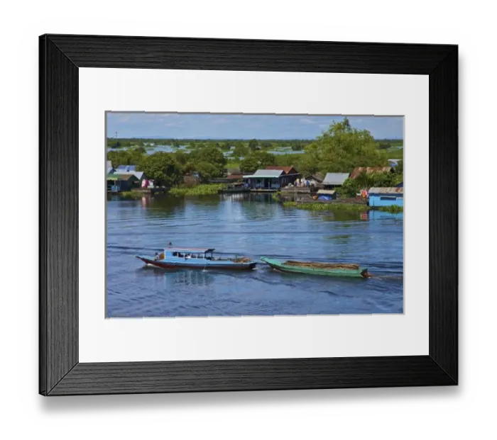 Framed Print : UNESCO, Cambodia, Siem Reap, Tonle Sap, Great Lake, Biosphere Reserve