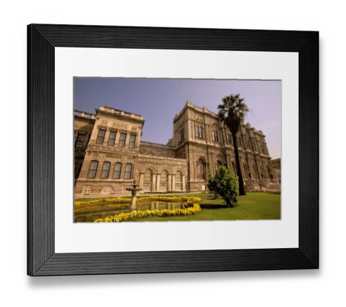 Framed Print : Europe, Middle East, Istanbul. The Bosphorus, Dolmabahce Palace