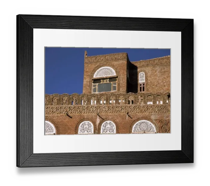 Framed Print : Asia, Yemen, Sana a. Yemeni architecture detail Framed Print : Asia, Yemen, Sana a. Yemeni architecture detail
