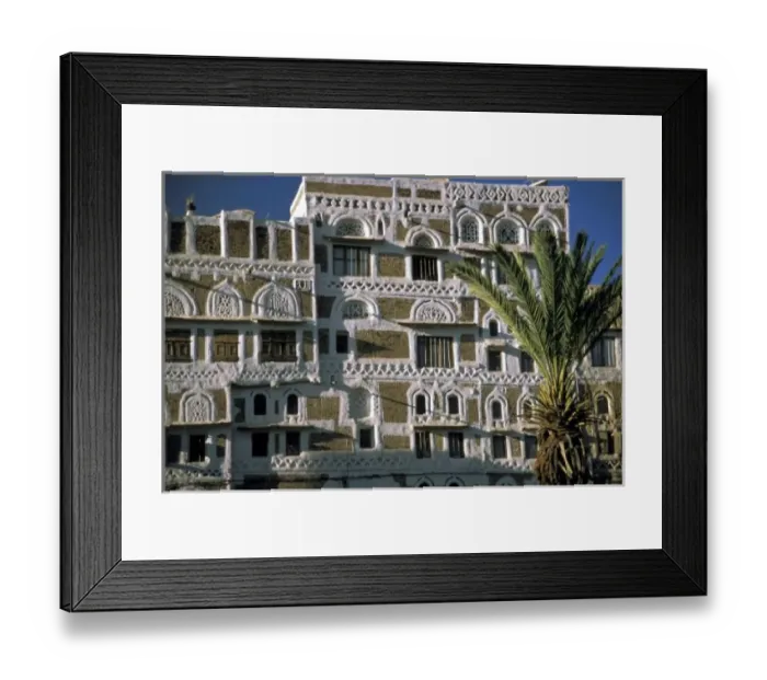 Framed Print : Asia, Yemen, Sana a. Yemeni house