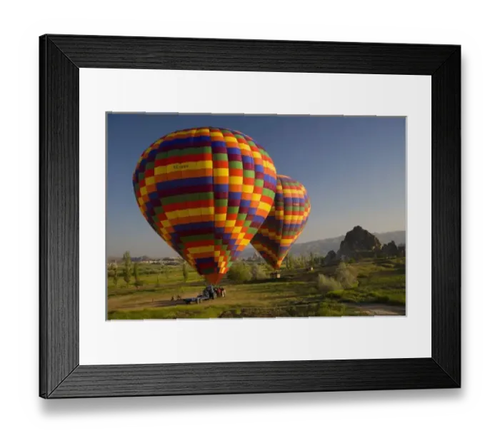 Framed Print : Middle East central part of Turkey in Cappadocia and hot air ballooning in the early Framed Print : Middle East central part of Turkey in Cappadocia and hot air ballooning in the early
