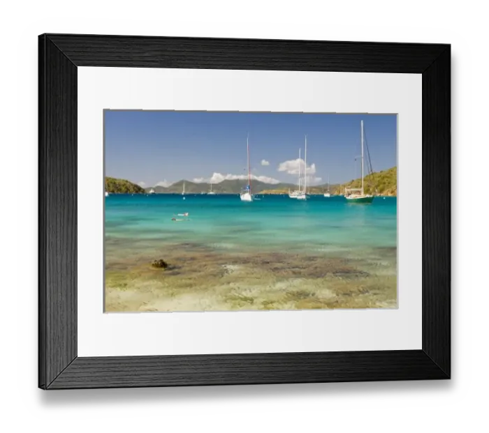 Framed Print : Snorkelers in idyllic Pirates Bight cove, Bight, British Virgin Island, United Kingdom Framed Print : Snorkelers in idyllic Pirates Bight cove, Bight, British Virgin Island, United Kingdom