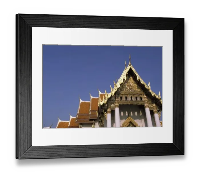 Framed Print : Thailand, Bangkok. Morning sun reflects off the Marble Temple Framed Print : Thailand, Bangkok. Morning sun reflects off the Marble Temple