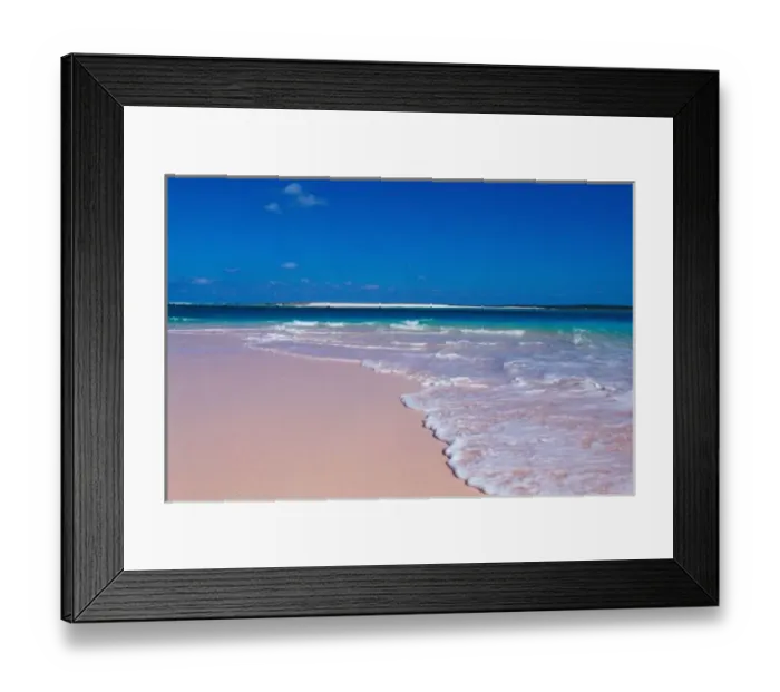 Framed Print : Pink sand beach at Conch Bay, Cat Island, Bahamas Framed Print : Pink sand beach at Conch Bay, Cat Island, Bahamas