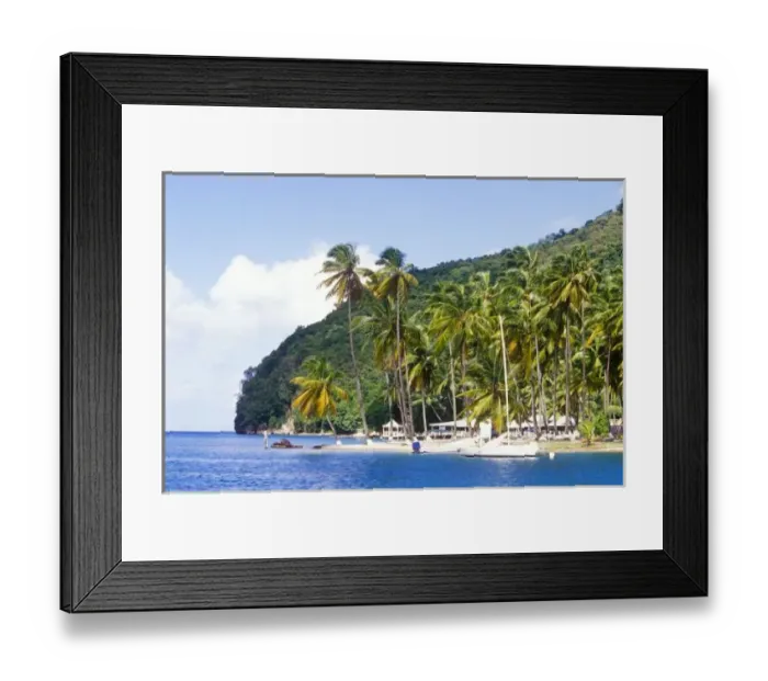 Framed Print : Marigot Bay, St. Lucia, Caribbean Framed Print : Marigot Bay, St. Lucia, Caribbean