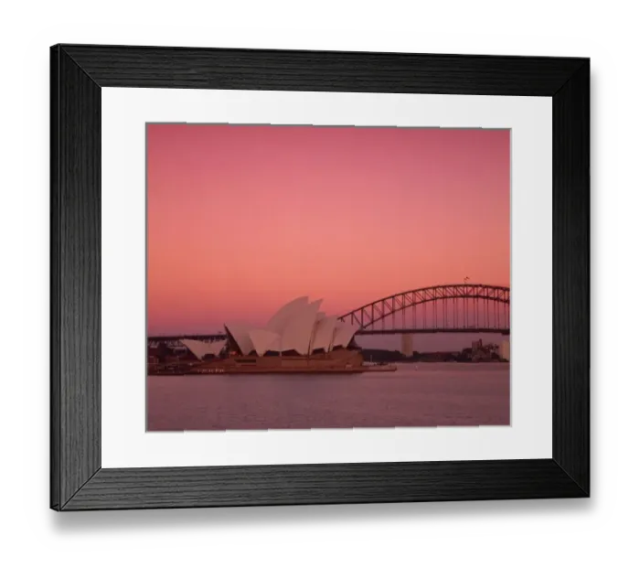 Framed Print : Sydney Opera House and Harbour, New South Wales, Australia