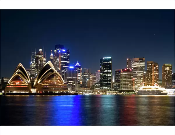 Australia, Sydney. Skyline with Opera House seen from Embarkation Park