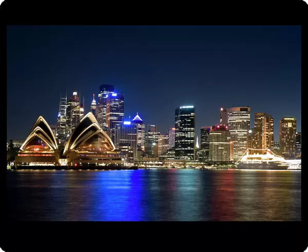Australia, Sydney. Skyline with Opera House seen from Embarkation Park