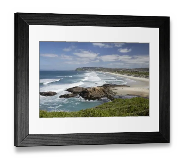 Framed Print : View from Lawyers Head along St Kilda and St Clair Beaches, Dunedin, Otago, South Island Framed Print : View from Lawyers Head along St Kilda and St Clair Beaches, Dunedin, Otago, South Island