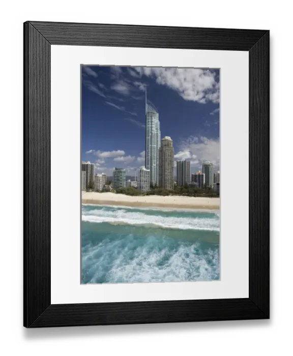 Framed Print : Australia, Queensland, Gold Coast, Surfers Paradise, Q1 Skyscraper - aerial Framed Print : Australia, Queensland, Gold Coast, Surfers Paradise, Q1 Skyscraper - aerial