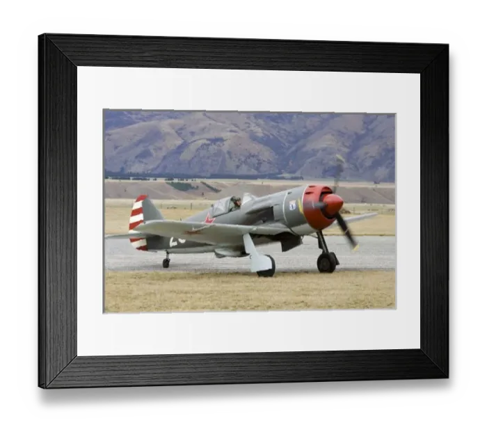 Framed Print : New Zealand, Otago, Wanaka, Warbirds Over Wanaka, Lavochkin La-9 - Russian fighter plane