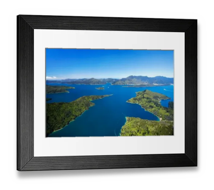 Framed Print : Torea Bay, Queen Charlotte Sound, Marlborough Sounds, South Island, New Zealand - aerial Framed Print : Torea Bay, Queen Charlotte Sound, Marlborough Sounds, South Island, New Zealand - aerial