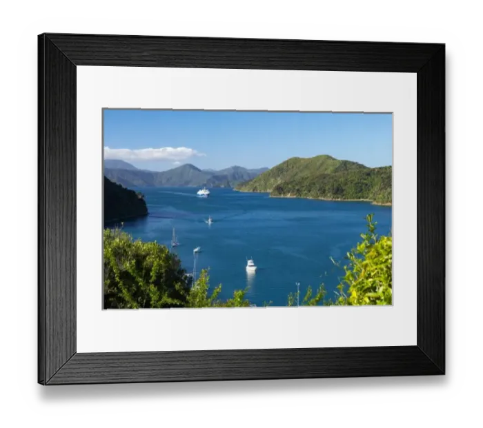 Framed Print : Picton Harbour, Marlborough Sounds, South Island, New Zealand Framed Print : Picton Harbour, Marlborough Sounds, South Island, New Zealand