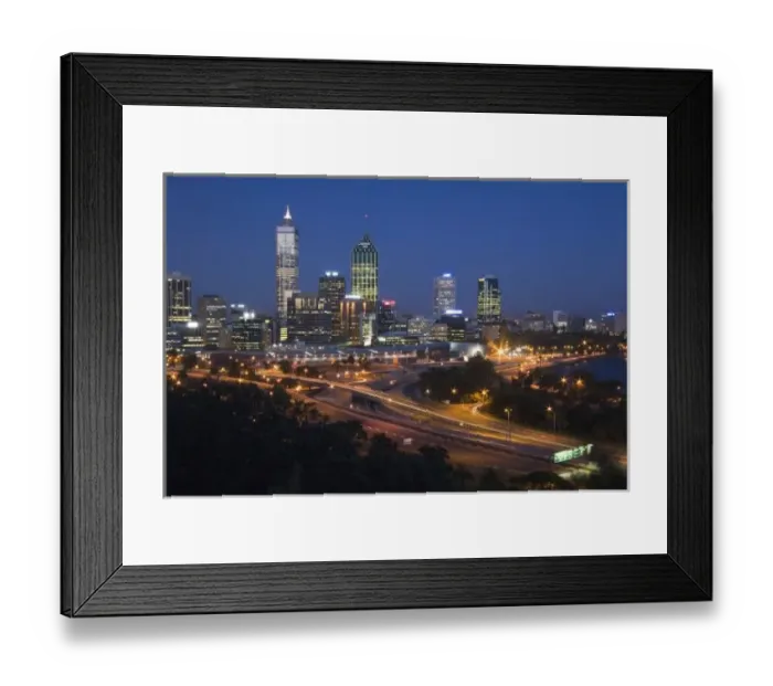 Framed Print : Perth, Australia. View of downtown Perth from Queens Park
