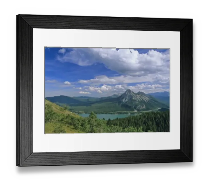 Framed Print : Mount Baldy and Barrier Lake in the Kananaskis Country of Alberta, Canada