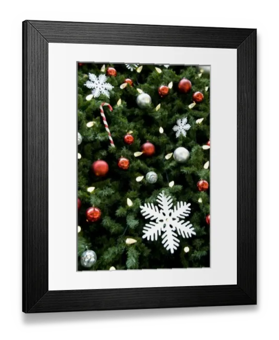 Framed Print : North America. Christmas decorations on tree Framed Print : North America. Christmas decorations on tree