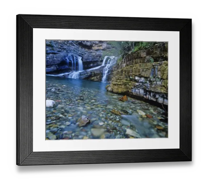 Framed Print : Cameron Falls in Waterton Lakes National Park in Alberta, Canada