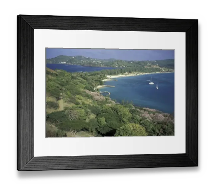 Framed Print : Caribbean, West Indies, St. Lucia. View of Pigeon Island Framed Print : Caribbean, West Indies, St. Lucia. View of Pigeon Island