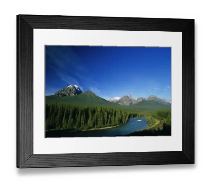 Framed Print : Bow River near Banff National Park in Alberta Canada